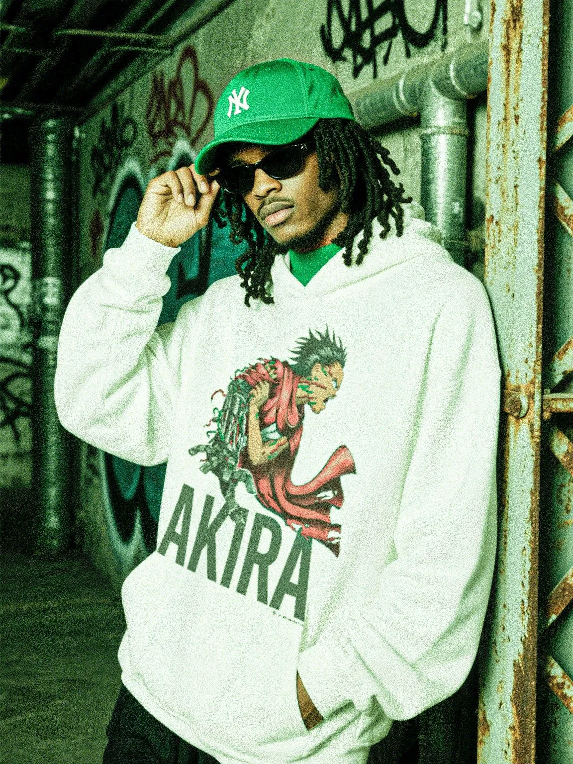 #SA100 SAINT Hooded Sweatshirt P180 Color: White Size: S-XL